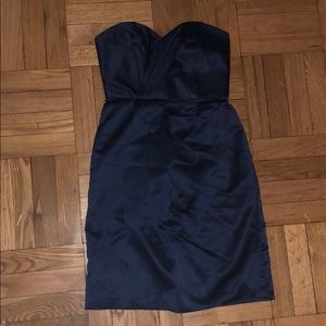 Navy blue sweetheart neck formal dress